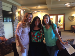 Mercy Community Board Member Christina (right) with Mercy grad Nicole (left) and resident Ashley (middle) at Sacramento luncheon.