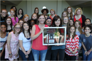Nashville Mercy residents celebrating with Battistelli her recent chart-topping achievement.