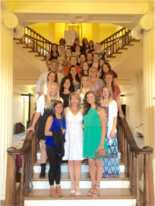 Victoria McCarter with Mercy residents and staff at the Old Capitol