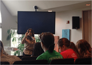 Lisa Bevere wove personal stories with Biblical truth as she taught the Nashville Mercy residents.