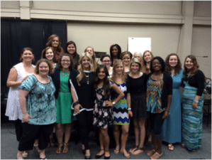 Monroe Mercy residents with worship leader Cindy Cruse-Ratcliff (front left) at VIP Conference in Shreveport, LA
