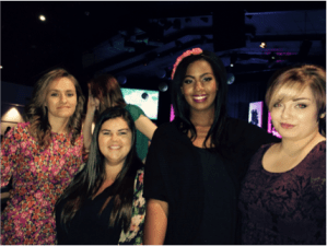 Monroe Mercy residents at VIP Conference (l to r): Makayla, Hope, Tamera, and Amy